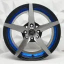 RIN 15X7 4-100/114.3 R1 SPORT DX427/5029 BLACK MF BLUE LINE ET35 CB73.1