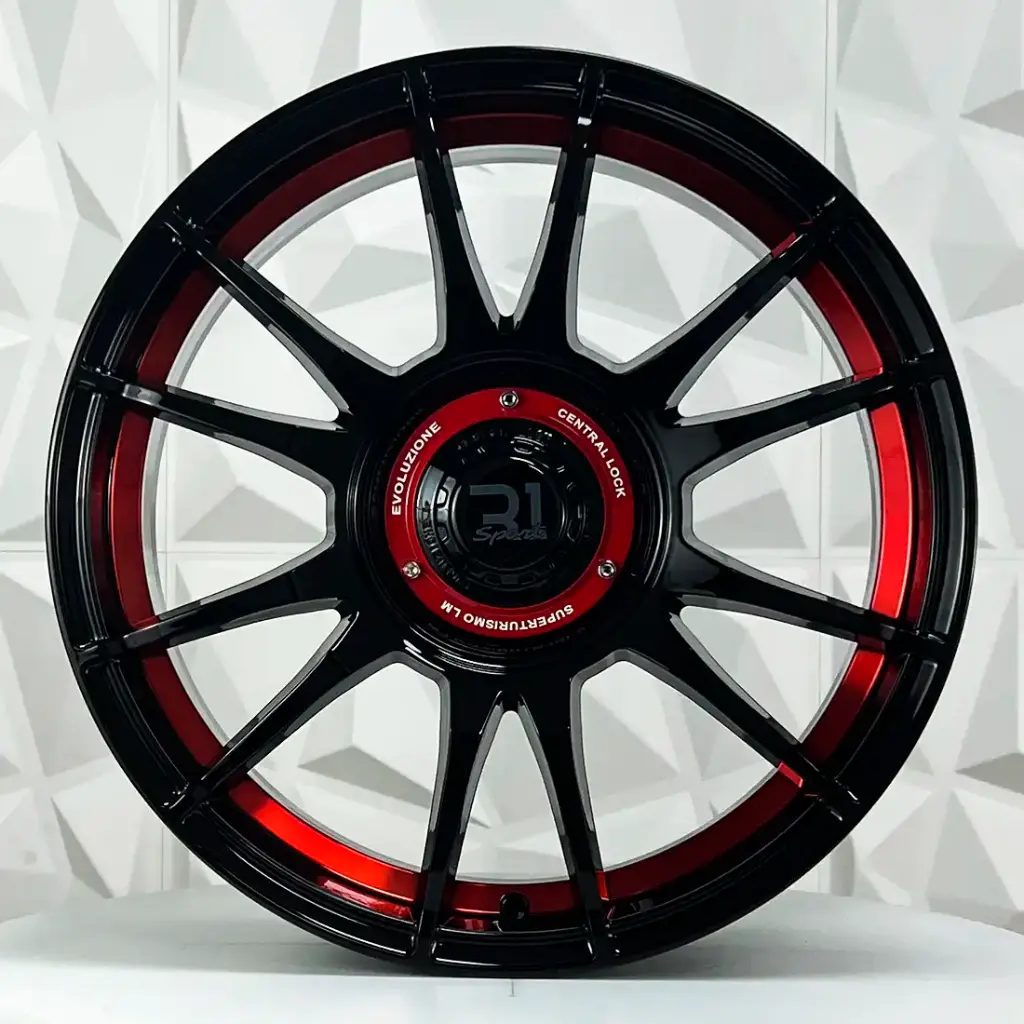 RIN 15X7 4-100/114.3 R1 SPORT JCW48 BLACK RED LINE ET35 CB73.1