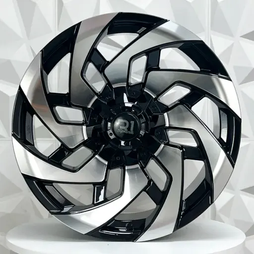 [228545] RIN 22X12 5-114.3/127 R1 SPORT 8115 GLOSS BLACK MACHINE FACE ET-44 CB78.1